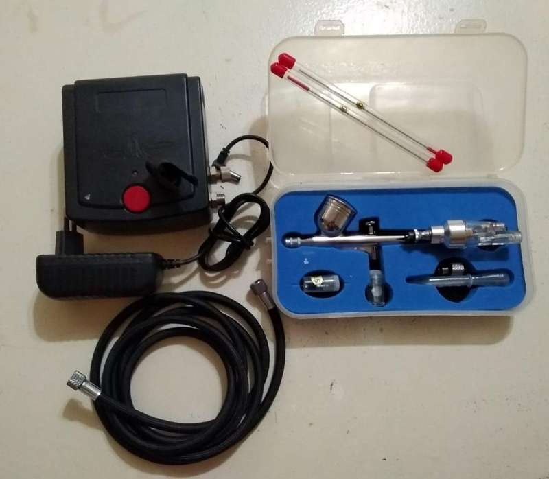 AGILE TC-100 Mini Air-Pump Airbrush Set with Compressor 0.3mm Sprayer Airbrush kit.