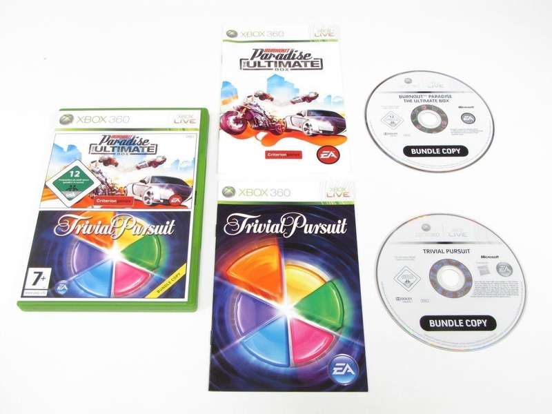 Burnout Paradise the Ultimate Box &  Trivial Pursuit Bundle Copy    Xbox 360