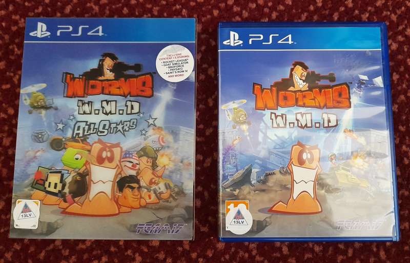 WORMS W.M.D ALL STARS   (PS4)  -   Good condition !!!   - SAME DAY SHIPPING !!!  -  in sleeve