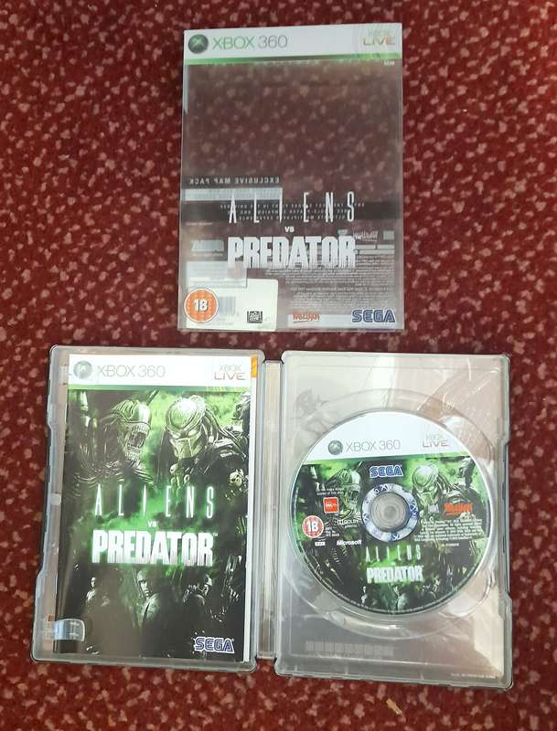 ALIENS VS PREDATOR  STEELBOOK  ( XBOX 360 )   -  Good condition !!!   -   SAME DAY SHIPPING !!!