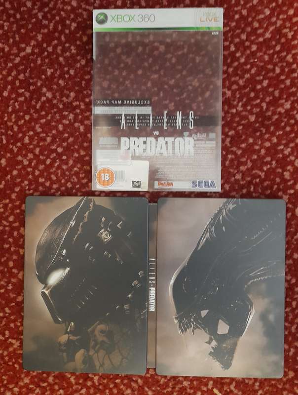 ALIENS VS PREDATOR  STEELBOOK  ( XBOX 360 )   -  Good condition !!!   -   SAME DAY SHIPPING !!!