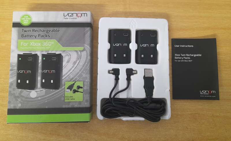 Twin Rechargeable Battery Packs for Xbox 360