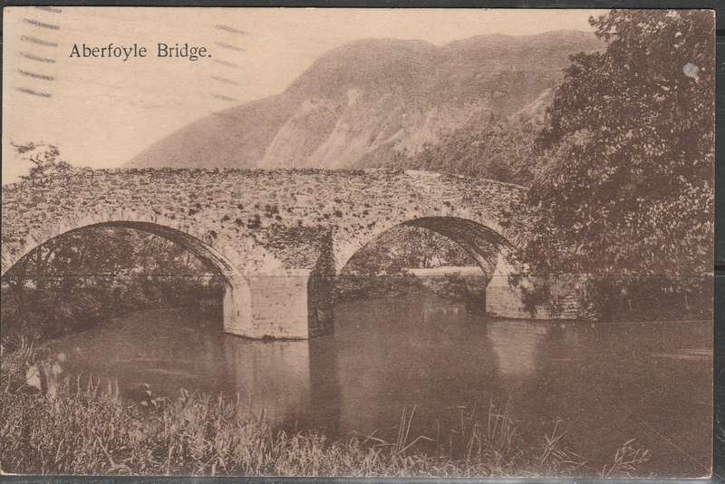 A POST CARD SHOWING ABERFOYLE BRIDGE F.U. LOOK SCAN X 2
