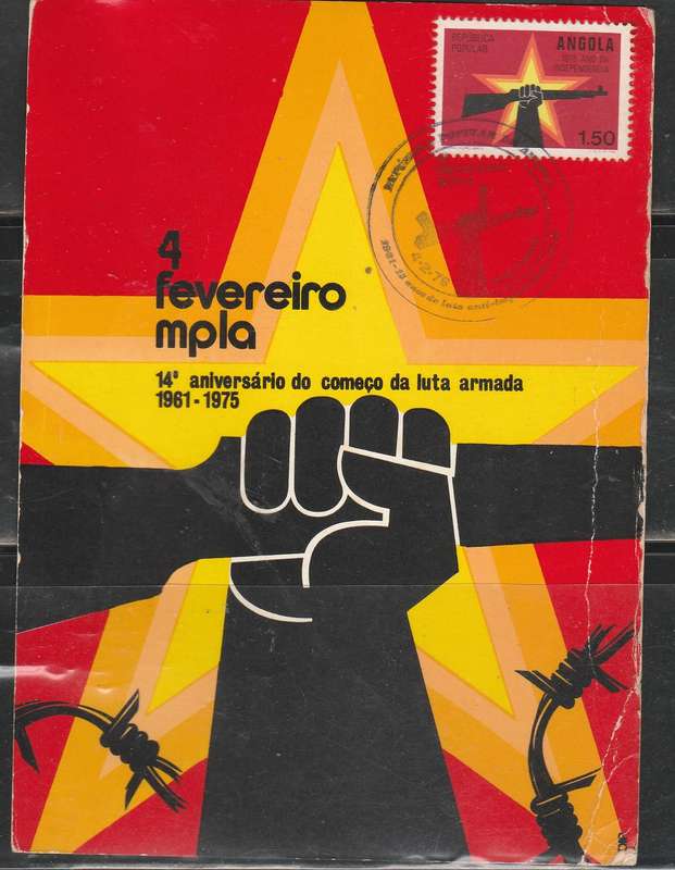 A LOVELY COLOUR POST CAR ANGOLA MPLA WAR MINT LOOK SCAN
