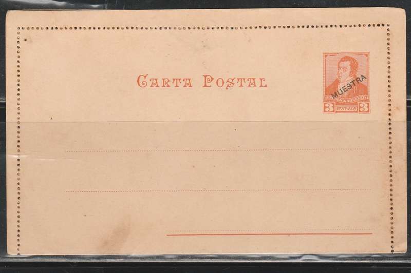 ARGENTINA ANSWER POST CARD NEVER OPENED MINT LOOK SCAN