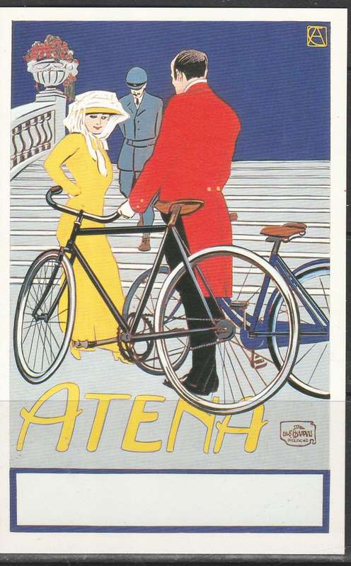 A LOVELY COLOUR PICTURE POST CARD ATENA MINT LOOOK SCAN