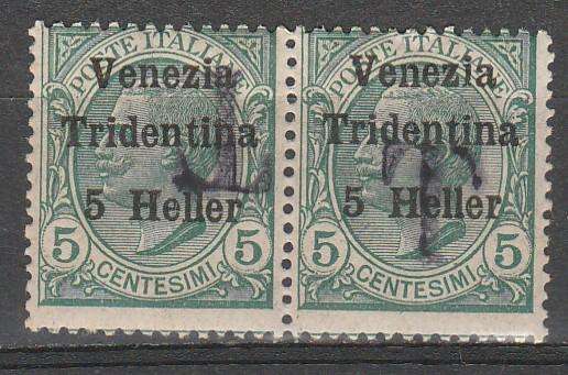 A SUPER ITALIAN VENEZIA OVERPRINTED "T" LEFT INVERT RIGHT NORMAL MINT HIGH C/V LOOK SCAN X2