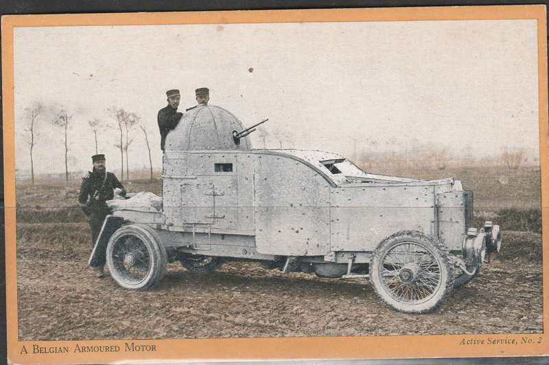 A PICTURE POST CARD  SHOWING A ARMOURED MOTOR MINT LOOK SCAN