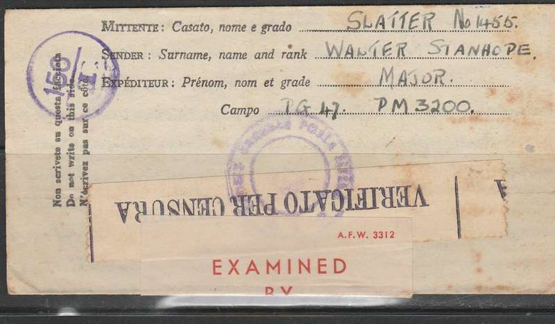 A COVER FROM ITALY AIR MAIL TO SOUTH AFRICA STAMPS CANCELLED N RED WITH CENSORED STRIKES BACK READ