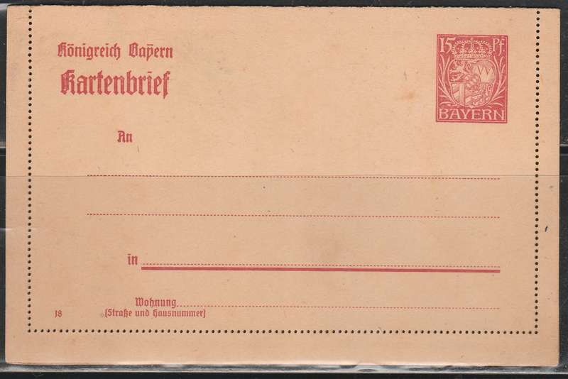 BAVERIA ANSWER POST CARD NEVER OPENED MINT LOOK SCAN