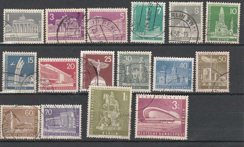 A LOVELY GERMAN BERLIN 1956 Mi140/154 F.U. SET C/V R1,130.00 LOOK SCAN