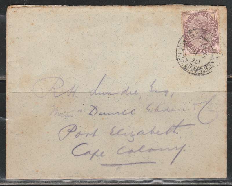 A BOER WAR FROM FIELD POST OFFICE ENROUTE CAPE TOWN TO PORT ELIZABETH DATED 1900 LOOK SCAN X2