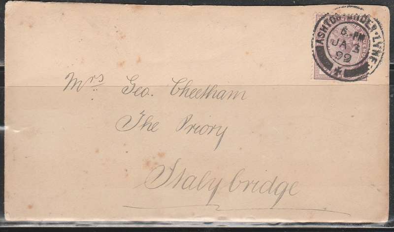 A COVER FROM GB TO ITALY FRANKED WITH 1d LOOK SCAN X 2