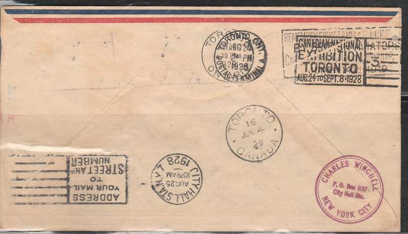 A LOVELY CANADA COVER  WITH TWO CACHETS FRONT AND LOTS OF CANCELLATIONS FRONT AND BACK LOOK SCAN X 2