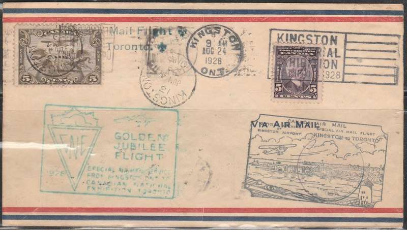 A LOVELY CANADA COVER  WITH TWO CACHETS FRONT AND LOTS OF CANCELLATIONS FRONT AND BACK LOOK SCAN X 2