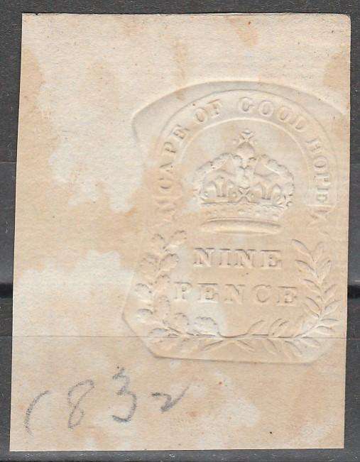 A EMBOSSED CAPE OF GOOD HOPE 1832 LOOK SCAN
