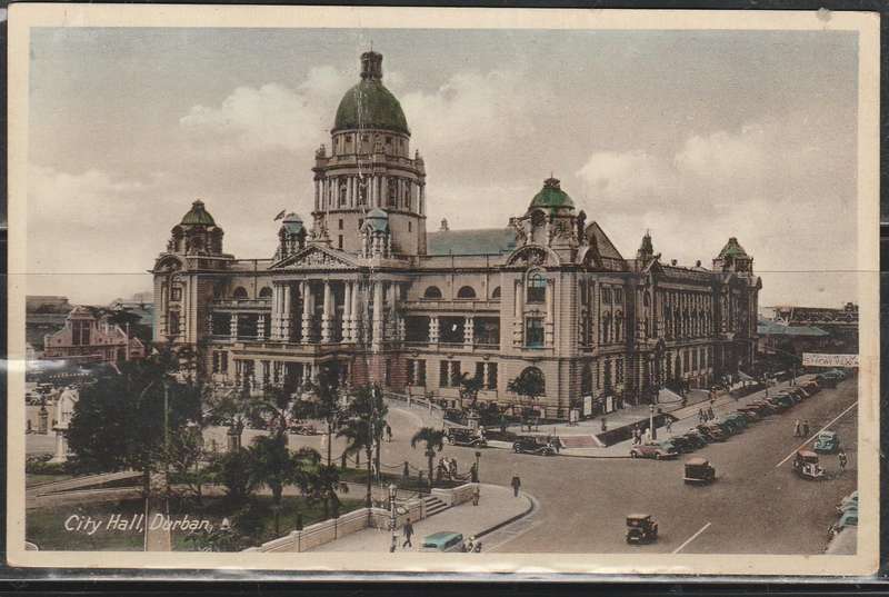 A LOVELY POST CARD DURBAN CITY HALL MINT LOOK SCAN 2