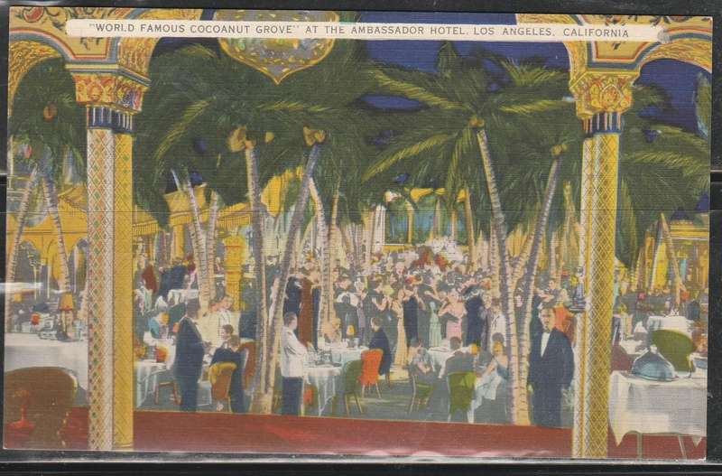 A LOVELY POST CARD WORLD FAMOUS COCOLNUT GROVE  MINT LOOK SCAN