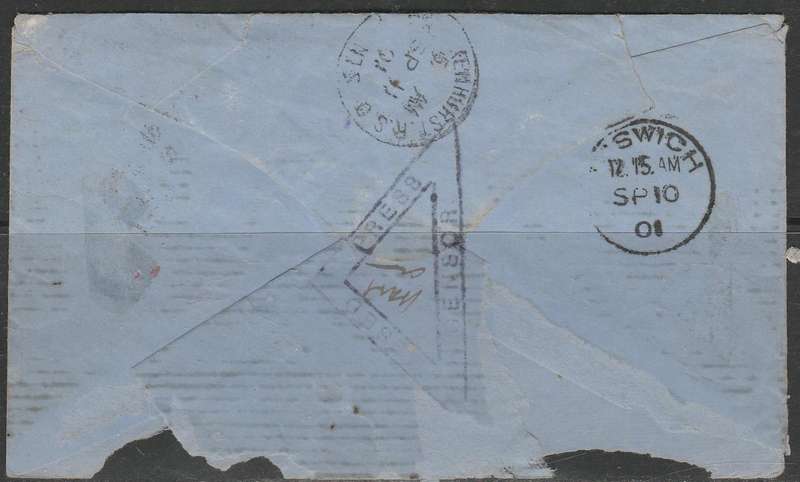 A CENSORED COVER O.H.M. S. REDIRECTED FROM THE CAPE TO GREAT BRITAIN WITH LOVELY CANCELLATIONS LOOK