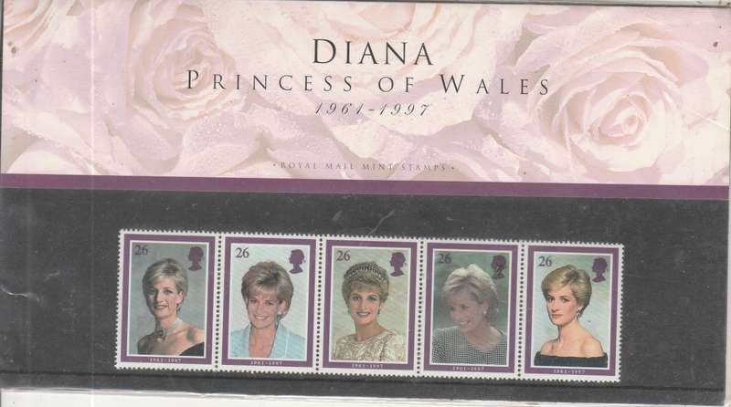 A SUPER PRESENTATION PACK DIANA PRINCESS OF WALES MINT SET LOOK SCAN