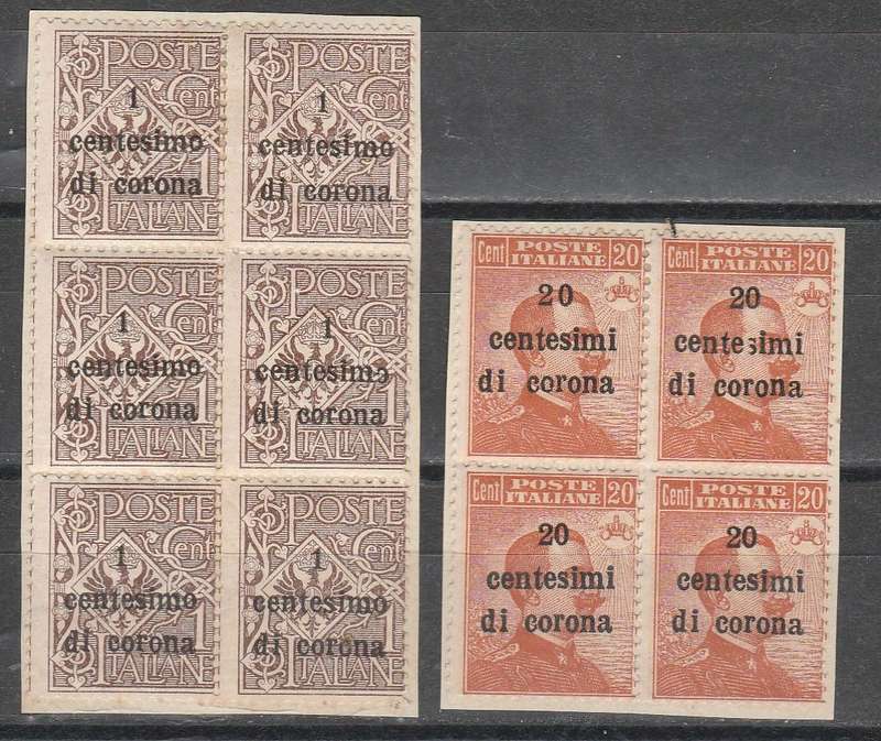 ITALY DI CORONA BLOCKS HIGH VALUE NOTED LOOK SCAN X 2