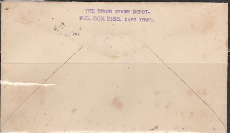 A LOVELY F.D.C. 1929 FLIGHT FROM CAPE TOWN TO DURBAN 26/8/1929 UNUSUAL STRIKES IN RED LOOK SCAN X 2