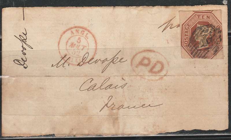 GREAT BRITAIN SG#57 ON FRONT F.U SCARCE/RARE C/V 3,200 POUND /R76,150.OO LOOK SCAN X 2
