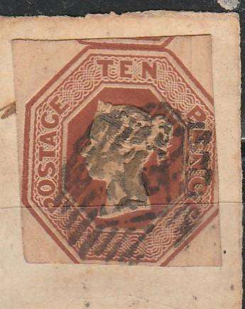 GREAT BRITAIN SG#57 ON FRONT F.U SCARCE/RARE C/V 3,200 POUND /R76,150.OO LOOK SCAN X 2