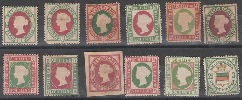 GERMAN OCCUPATION HELGOLAND MINT SELECTION LOOK SCAN