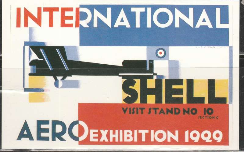 A LOVELY COLOUR PICTURE POST CARD INTERNATIONAL SHELL AREO EXHIBITION 1909  MINT LOOK SCAN