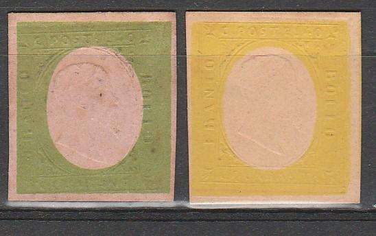 A SUPER STAMP FROM EARLY ITALY EMBOSSED MINT NO GUM HIGH C/V LOOK SCAN x 2