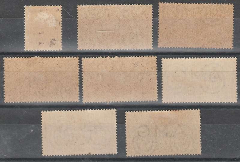 A SUPER SET AIRMAIL STAMPS 1945 A.M.G. V.G. OVERPRINTED MINT HIGH C/V LOOK SCAN X2