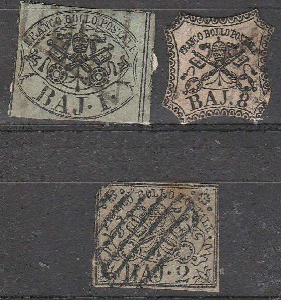 A SUPER STAMP FROM EARLY ITALY CHURCH STAAT NO GUM HIGH C/V LOOK SCAN x 2