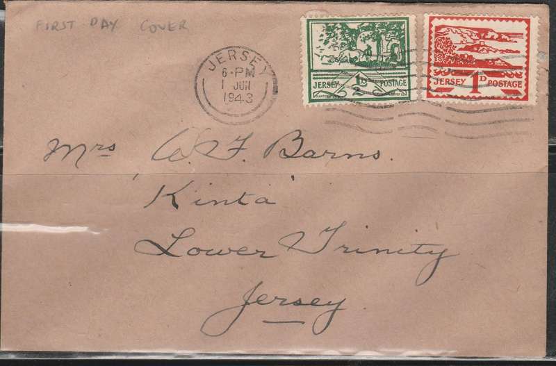 A LOVELY F.D.C. JERSEY 1 JUN 1943  LOOK SCAN