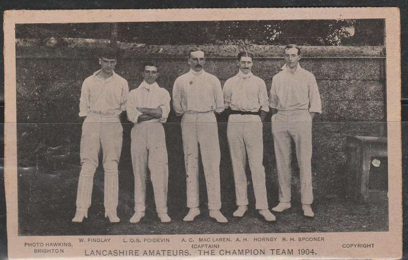 A LOVELY POST CARD SHOWING LANCASH IRE AMATEURS TEAM 1904 READ BELOW F.U LOOK SCAN