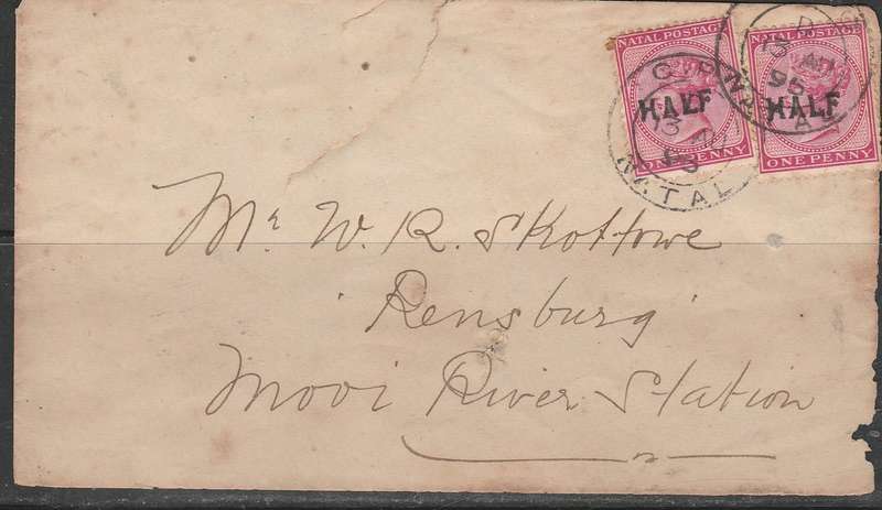 SOUTH AFRICA NATAL COVER AS SHOWN BELOW LOOK SCAN X 2