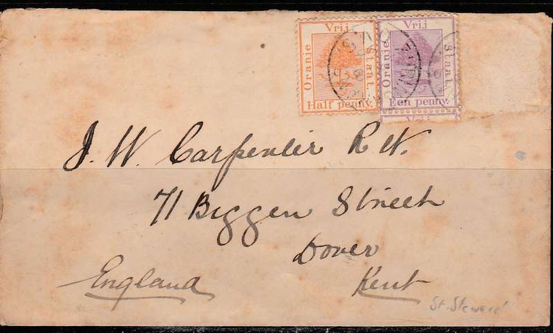 A COVER FROM O.F.S. TO GREAT BRITIAN 1898 LOOK SCANS X 2