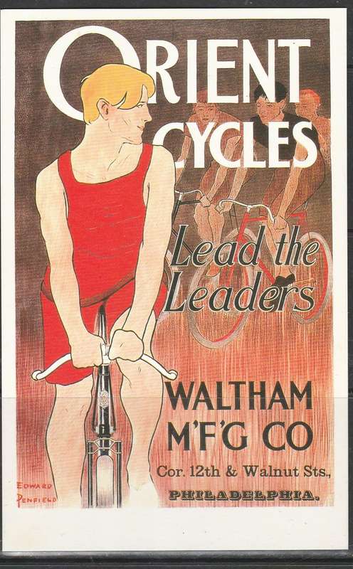 A LOVELY COLOUR PICTURE POST CARD ORIENT CYCLES MINT LOOOK SCAN