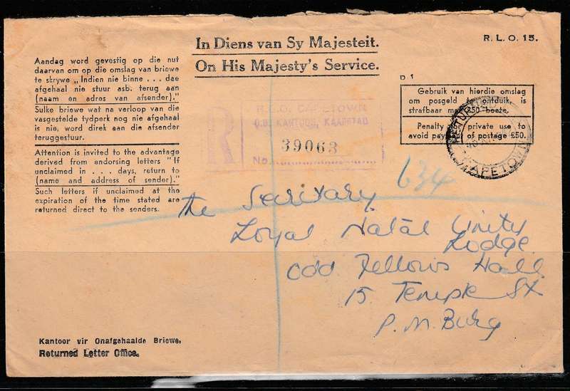 A RETURNED LETTER OFFICE COVER LOOK SCAN X 2
