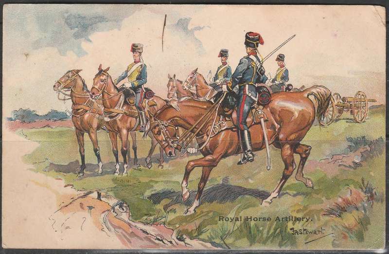 A PICTURE POST CARD ROYAL HORSE ARTILLERY  (BOER WAR?)   LOOK SCAN X 2