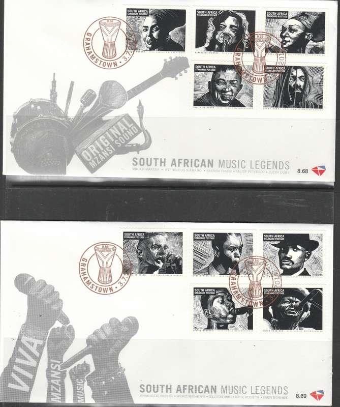 ISSUE 2014 SET OF TWO COVERS SOUTH AFRICA MUSIC LEGENDS  LOOOK SCAN