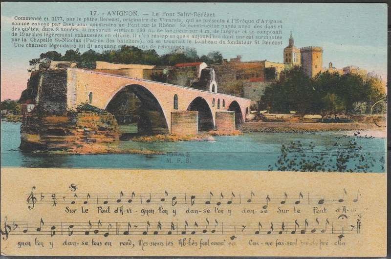 A COLOUR SONG POST CARD SHOWING A BRIDGE LOOK SCAN