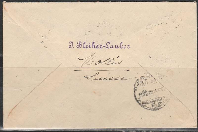 SWITZERLAND 1925 FLIGHT COVER WITH SUPER SWISS FRANKING PLUS CACHET LOOK BACK SCAN X 2