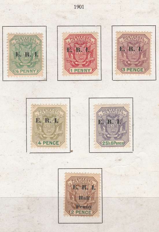 A LOT TRANSVAAL ON ALBUM PAGE 1901 MINT LOOK SCAN