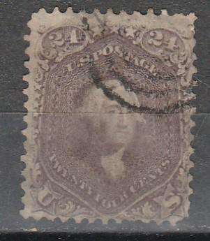 A SUPER USA STAMP 24c WASHINGTON 1857 F.U. THIN PAPER C/VR14,175.00 LOOK SCAN X 2