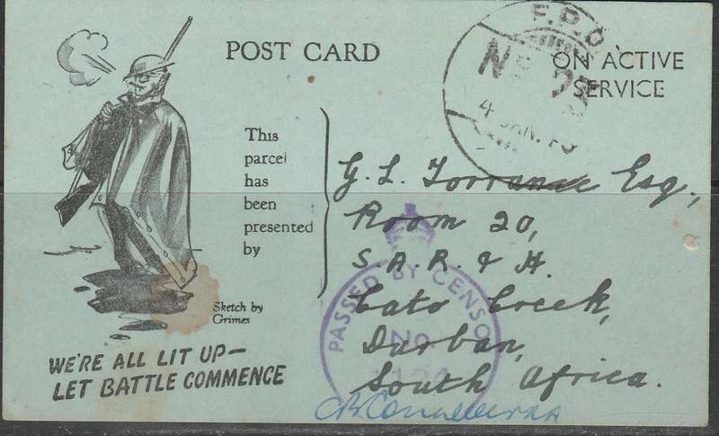 A PICTURE POST CARD WE'RE ALL LIT UP LET THE BATTLE COMMENCE LOOK SCAN X 2