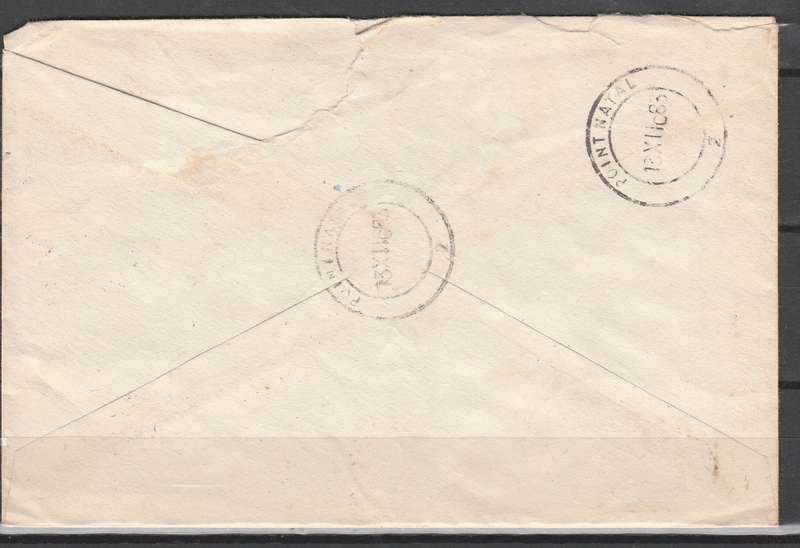 ZIMBABWE COVER TO S.A. REDIRECTED AND THEN TAXED CACHETS APPLIED LOOK SCAN X2