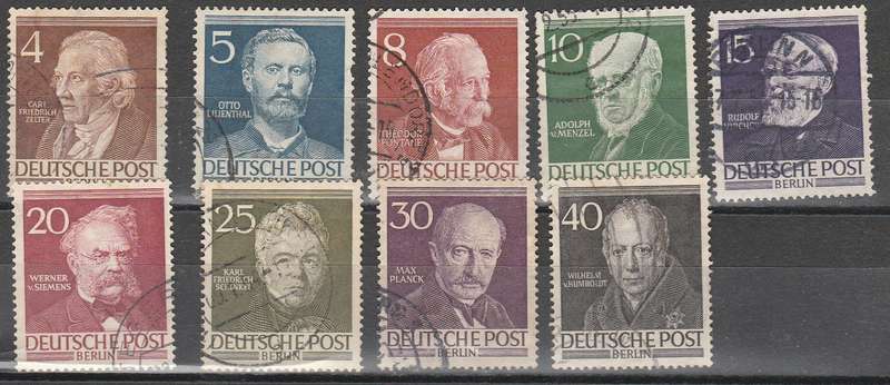 A LOVELY GERMAN BERLIN 1952 SHORT SET F.U. C/VR830.00 LOOK SCAN