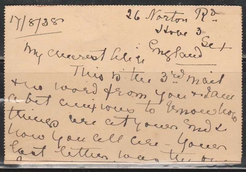 A LETTER CARD TO INDIA FROM GREAT BRITIAN REDIRECTED LOOK SCAN X2