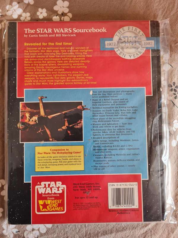 Star Wars Sourcebook - West End Games RPG - 1987 (First Printing) Hardcover Book